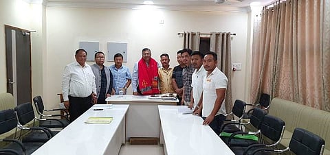 KAAC CEM Tuliram Ronghang meets Education Minister Siddhartha Bhattacharya