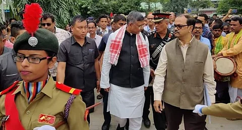 Siddhartha Bhattacharyya laid foundation stone of Bhola Nath College building