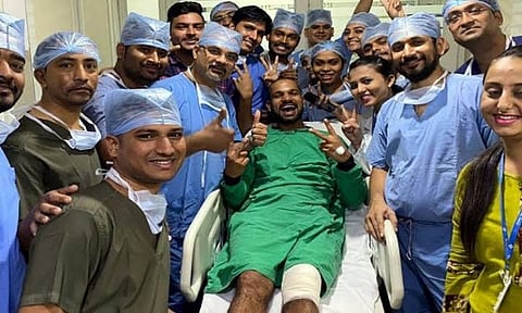 Shikhar Dhawan brings smile at hospital, Hardik Pandya takes funny dig