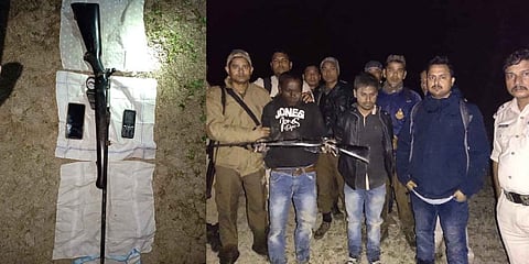 Two Rhino Poachers apprehended at Kaziranga National Park, Arms Seized