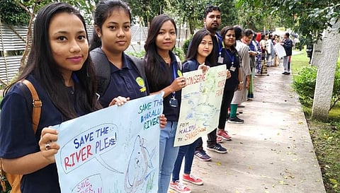 Human Chain against Tree Felling organized at Sankaradeva Park in Bharalumukh