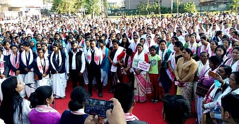 AASU organized massive protest with Chatra Ekata Sabha against CAA in Tinsukia