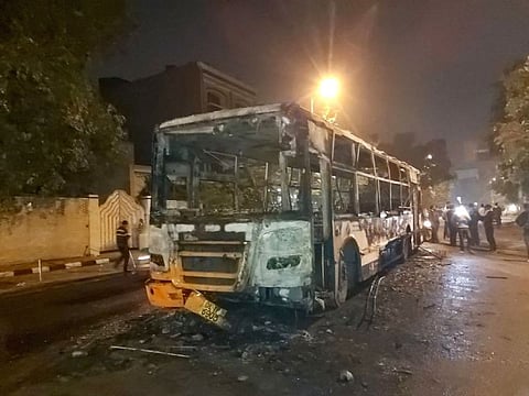 Citizenship Amendment Act: Delhi buses burnt, as mob ran amok targetting citizens