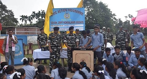 CRPF distributes sports items among children in Kokrajhar district