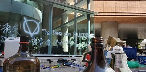 Petrol bombs, weapons found in Hong Kong’s University premises