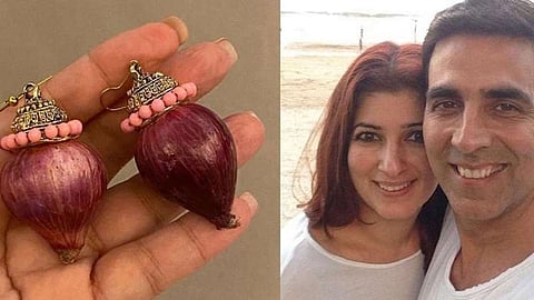 Akshay gifts onion earrings to wife Twinkle