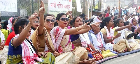 Anti-CAA protest ‘Axomiyar Ronodhwani’ staged in Sivasagar