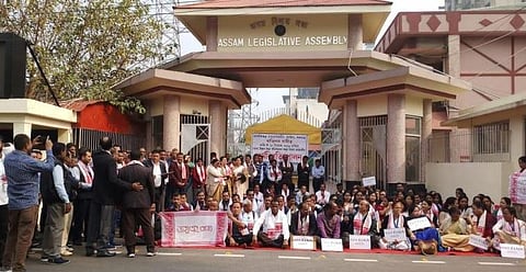 SAKP ceasework against CAA complete success as no employees of State Govt attend offices