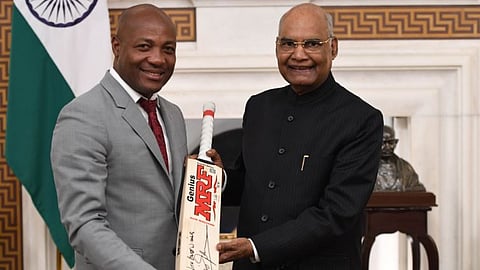 Former West Indies skipper Brian Lara calls on President Ram Nath Kovind