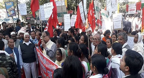 Massive agitation in Lakhimpur demanding to scrap of Citizenship (Amendment) Act