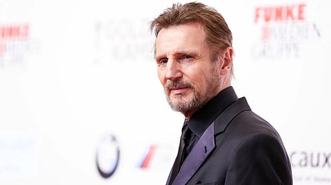 When Liam Neeson caught pouting