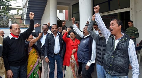 Outburst of resentment at Asom Gana Parishad (AGP) headquarters in Guwahati