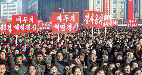 North Korea holds massive rally amid tensions with Uncle Sam