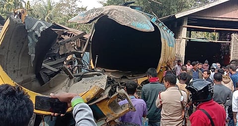 Oil tanker blast at Lobonghat area of Numaligarh