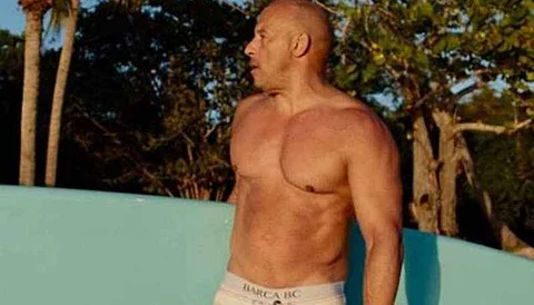 Vin Diesel goes shirtless to flaunt beef on the beach