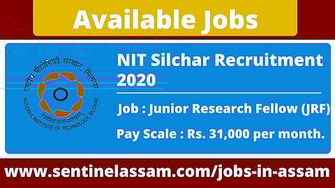 NIT Silchar Recruitment 2020 for Junior Research Fellow