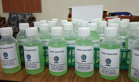 Cotton University & B. Barooah College prepare sanitizers to fight ‘shortage’ in Assam