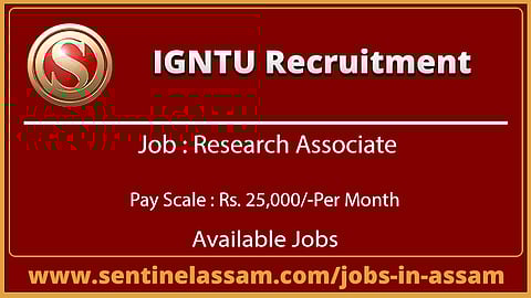 IGNTU Recruitment for Research Associate