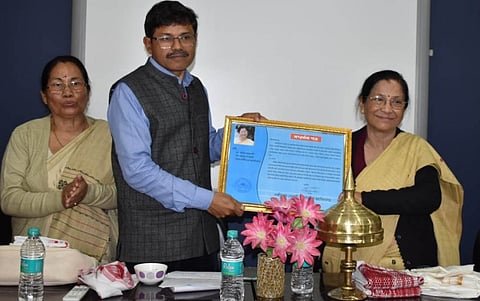 Noted science writer Dr. Amiya Rajbonshi feted by Lakhimpur Telahi Kamalaboria (LTK) College