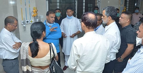 Minister Pijush Hazarika inspects Guwahati Railway Station, GMCH