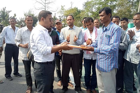 People stage road blockade following tragic accident