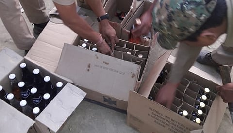 Raid Against Illicit alcohol in Assam-Nagaland border area