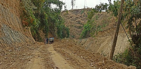 Road Constructed By Encroaching Upon Assam land