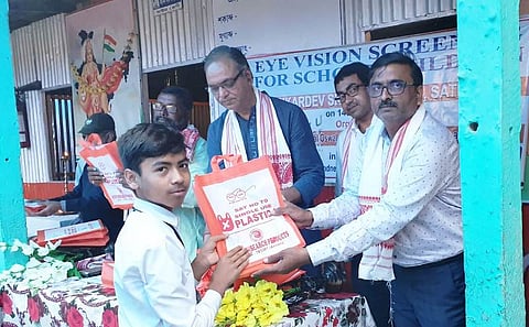 Vision screening of students in border village of Dhubri district