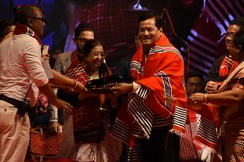 CM Sarbananda Sonowal attends closing function of 7th Mising Youth Festival in Majuli