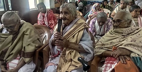 Journalists celebrate International Women’s Day at an old-age home in Guwahati