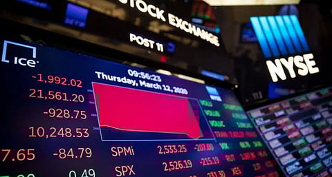US stocks fall 12% in worst day since 1987