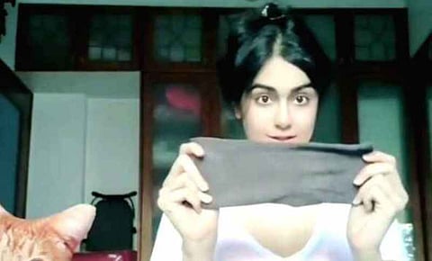 Adah Sharma gives tutorial on how to masks at home