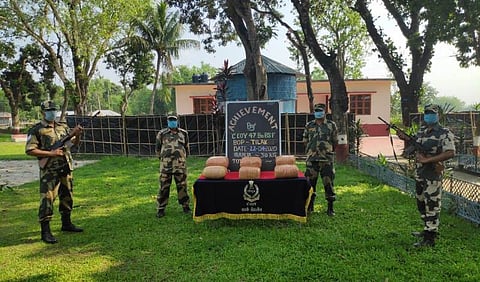 Border Security Force (BSF) under Guwahati Frontier seizes 30kg ganja at Rajarbari village