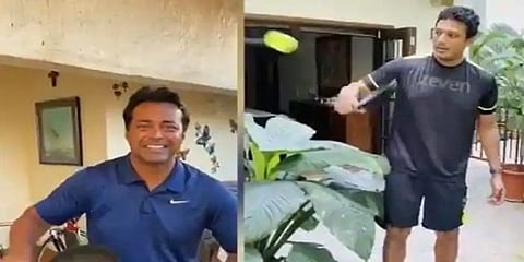 Laender Paes clubs video of him & Mahesh Bhupathi of Frying Pan challenge on social media