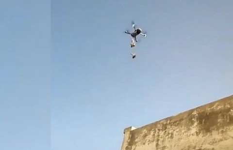 Two persons detained after delivering pan masala via drone in Gujarat