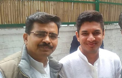 rajiv satav with satyajeet tambe