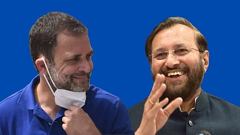rahul gandhi and prakash javdekar