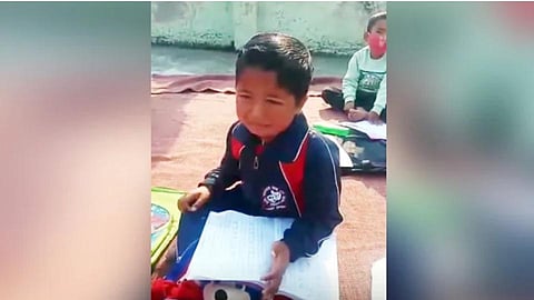 'अभ्यास करुन डोकं खराब झालंय'; चिमुकल्याचा व्हिडीओ व्हायरल