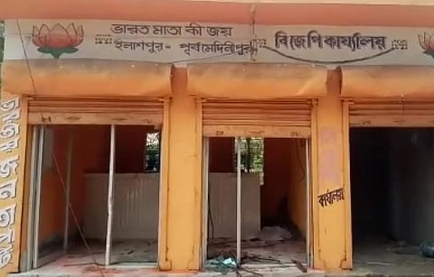 नंदीग्राममध्ये भाजप कार्यालयात तोडफोड