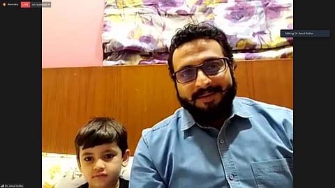 Netherlands Marathi Mandal Maharashtra Day childrens Chat Dr Amol Kolhe Facebook Live