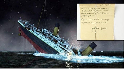 titanic passenger alleged old handwritten note discovered