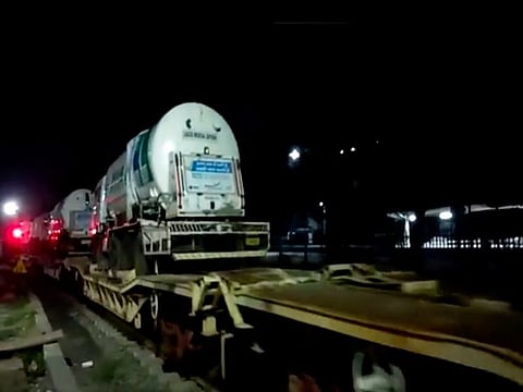 Oxygen Express arrives in Pune