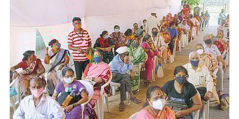Line For Vaccination
