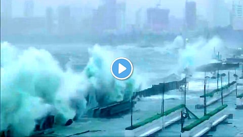 Video: मरीन ड्राइव्हवर दिसलं समुद्राचं रौद्र रूप