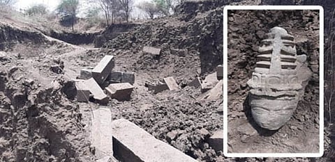 गावकऱ्यांत कुतुहल; शेतात खोदकामात सापडला भव्य नंदी