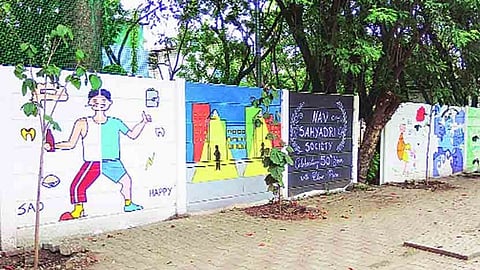 educational information in village wall