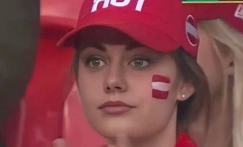 Italy vs Austria match Mystery Girl