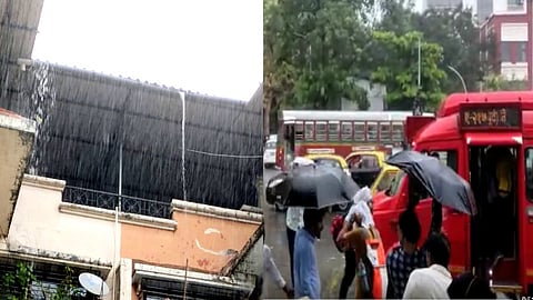 मुंबई, उपनगरांमध्ये पहाटेपासूनच मुसळधार पावसाची हजेरी