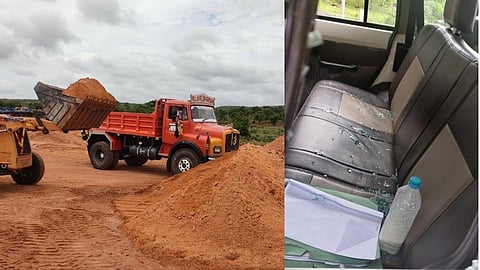 वाळू माफियांकडून अधिकाऱ्यांवर दगडफेक; हुक्केरी तालुक्यातील घटना