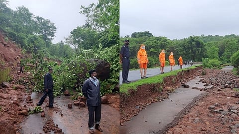 पावसाने उडवली दाणादाण ; नॅनो ,दुचाकी गेली वाहून